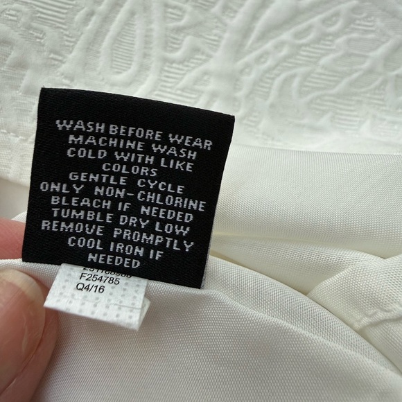 Victoria Beckham White Brocade Drop-Waist Dress for Girls - Picture 7 of 8